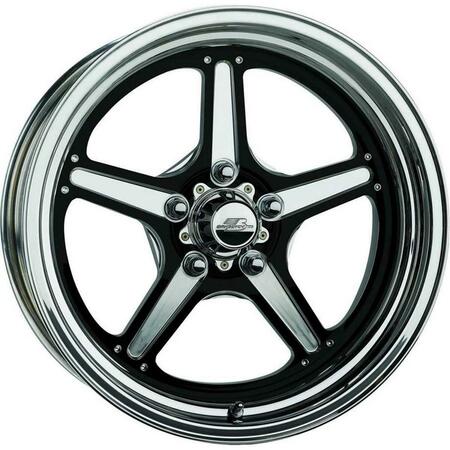 BILLET SPECIALTIES 15 x 3.5 in. Street Lite Wheel, Black BSPBRS035356517N